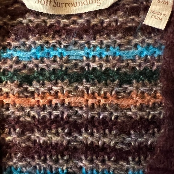 SOFT SURROUNDINGS WOMENS OPEN COLORFUL WAFFLE CARDIGAN SIZE S/M - Picture 5 of 8